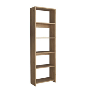 Bookcase Robelo pakoworld melamine oak 48.6x22x160cm