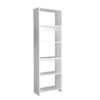 Bookcase Robelo pakoworld melamine white 48.6x22x160cm