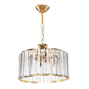 Ceiling light 3balbs PWL-0979 pakoworld E27 golden-glass D30x45cm