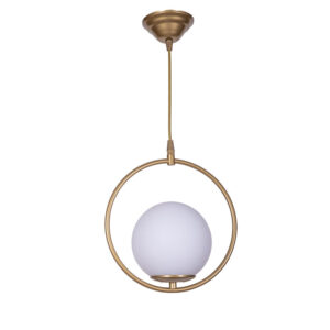 Ceiling light Elias pakoworld E27 gold-white D25x56cm