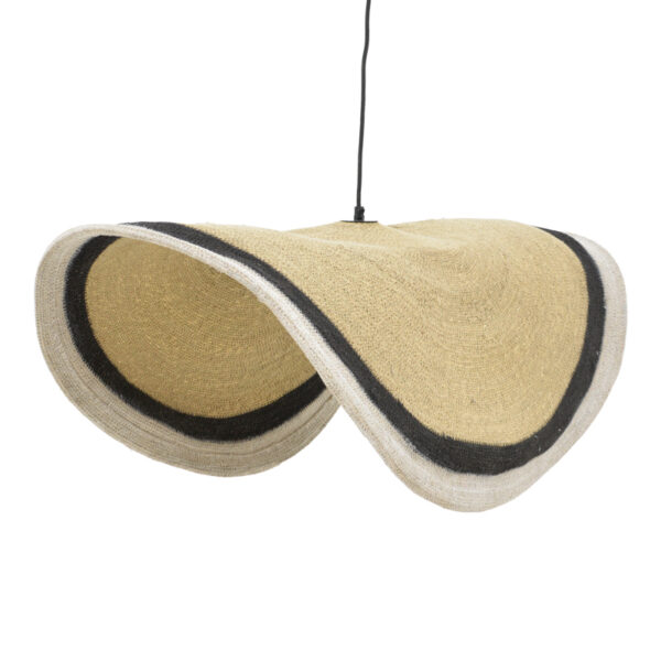 Ceiling light Hatchie Inart natural-black-white seagrass-iron D120x144cm