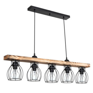 Ceiling light Jazzy pakoworld Ε27 walnut-black 100x27cm