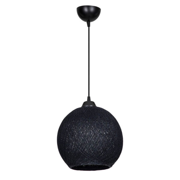 Ceiling light Leshia pakoworld Ε27  black D26x26cm