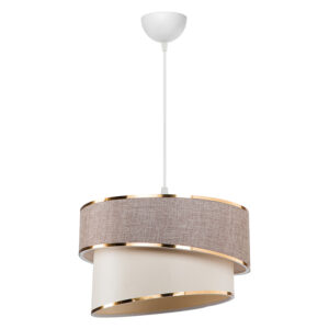 Ceiling light Loopy pakoworld Ε27 beige-white D30x18cm