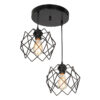 Ceiling light PWL-1021 pakoworld Ε27 black D40x70cm