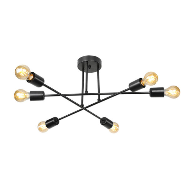 Ceiling light PWL-1122 pakoworld Ε27 black D61x25cm