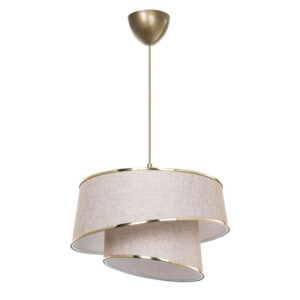 Ceiling light PWL-1127 pakoworld Ε27 beige-brown-golden D32.5x31cm