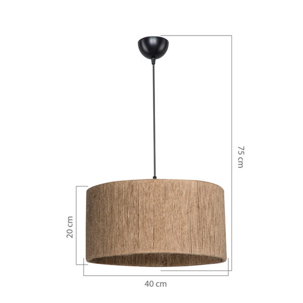 Ceiling light PWL 1184 pakoworld Ε27 brown D40x75cm 3 Ceiling light PWL-1184 pakoworld Ε27 brown D40x20cmLighting > Ceiling