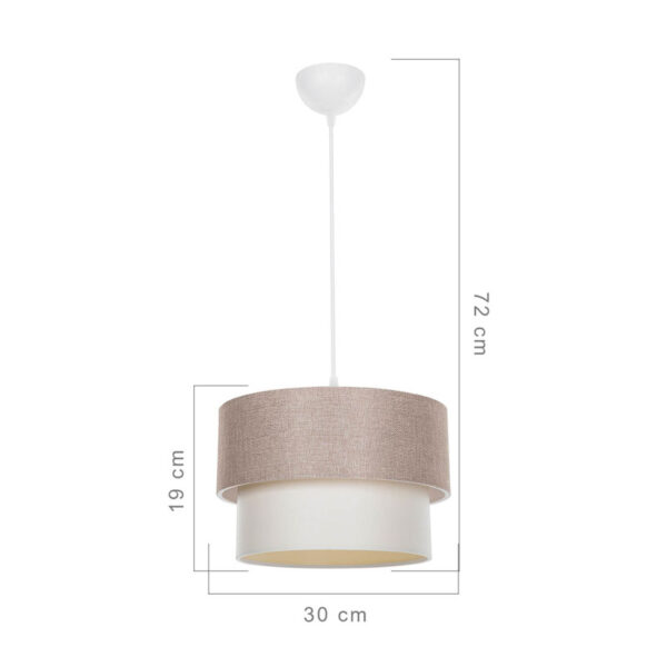 Ceiling light PWL 1194 pakoworld Ε27 beige D30x72cm 3 Ceiling light PWL-1194 pakoworld Ε27 beige D30x72cmLighting > Ceiling