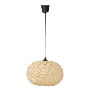 Ceiling light Universe Inart E27 natural bamboo D38χ175cm