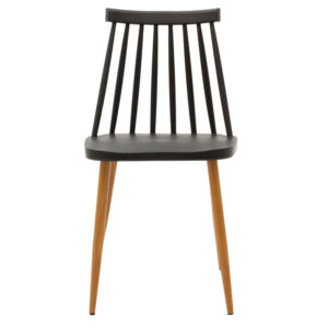 Chair Aurora pakoworld pp black natural leg 42x46x79cm 3 Chair Aurora pakoworld pp black-natural leg 42x46x79cmIndoor furniture > Chairs