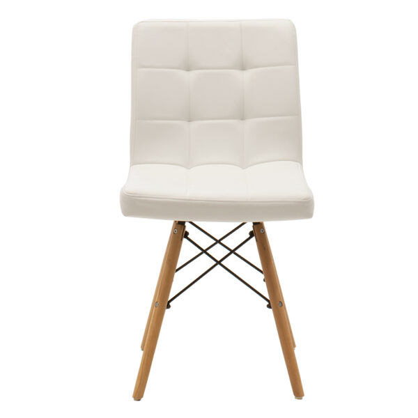 Chair Cian II pakoworld PU white oak leg 3 Chair Cian II pakoworld PU white-oak legIndoor furniture > Chairs