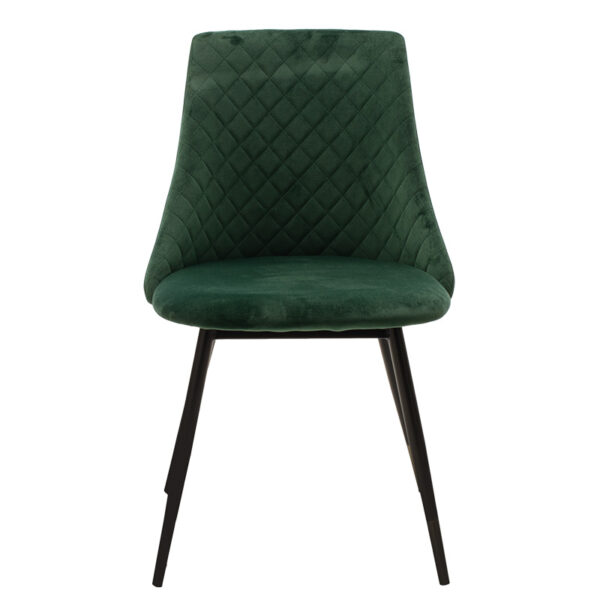 Chair Giselle pakoworld velvet green leg black 3 Chair Giselle pakoworld velvet green-leg blackIndoor furniture > Chairs