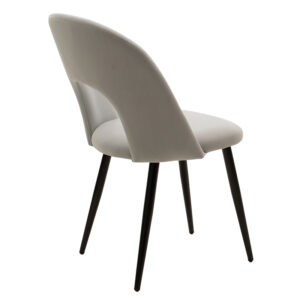 Chair Jonah pakoworld velvet grey black legs 2 Chair Jonah pakoworld velvet grey-black legsIndoor furniture > Chairs