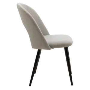 Chair Jonah pakoworld velvet grey black legs 3 Chair Jonah pakoworld velvet grey-black legsIndoor furniture > Chairs