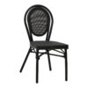 Chair Nacia  pakoworld black aluminum-black  textilene 45x59x85cm