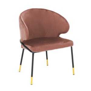 Chair Nalu pakoworld velvet rotten apple-black golden leg