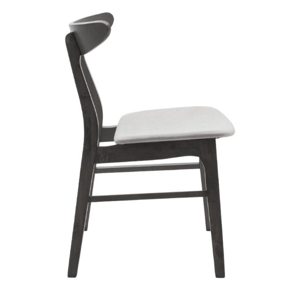 Chair Orlean pakoworld grey fabric anthracite rubberwood leg 2 Chair Orlean pakoworld grey fabric-anthracite rubberwood legIndoor furniture > Chairs