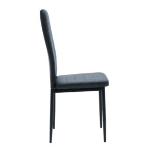 Chair Parker pakoworld PU anthracite black leg 42x48x98cm 2 Chair Parker pakoworld PU anthracite-black leg 42x48x98cmIndoor furniture > Chairs