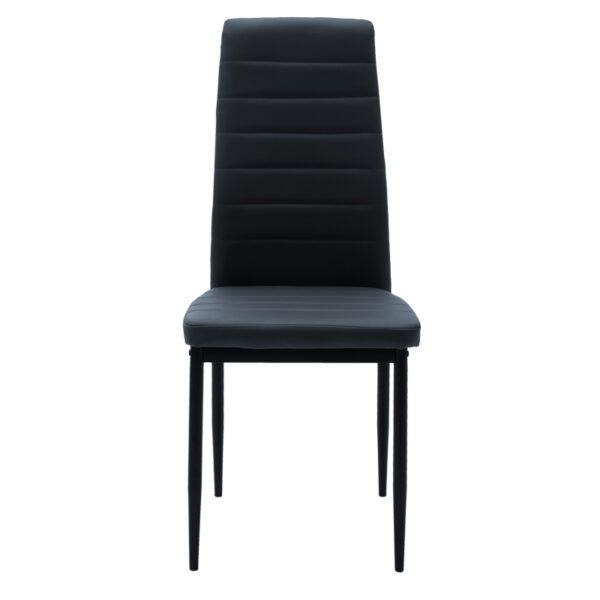 Chair Parker pakoworld PU anthracite black leg 42x48x98cm 3 Chair Parker pakoworld PU anthracite-black leg 42x48x98cmIndoor furniture > Chairs