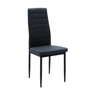 Chair Parker pakoworld PU anthracite-black leg 42x48x98cm