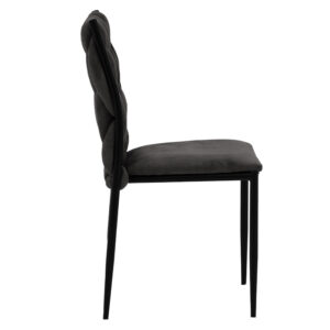 Chair Romany pakoworld velvet anthracite black leg 2 Chair Romany pakoworld velvet anthracite-black legIndoor furniture > Chairs