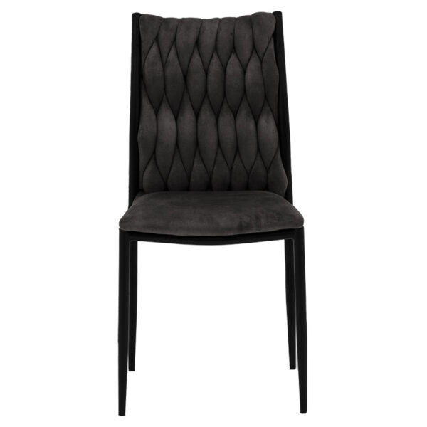 Chair Romany pakoworld velvet anthracite black leg 3 Chair Romany pakoworld velvet anthracite-black legIndoor furniture > Chairs