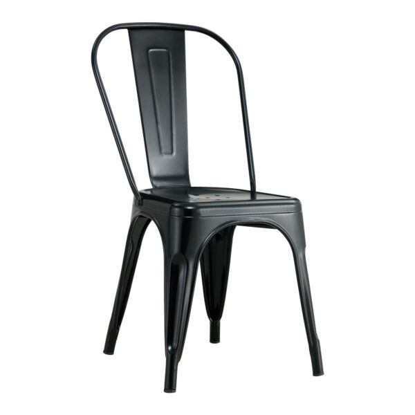 Chair Utopia pakoworld metal black 44x44x85cm