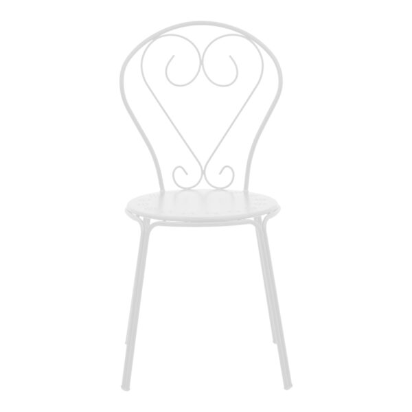 Chari pakoworld stackable chair white metal 49x55x90cm 3 Chari pakoworld stackable chair white metal 49x55x90cmOutdoor furniture > Garden armchairs