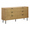 Chest of 6 drawers Scandi pakoworld  in natural color 153x46x81cm