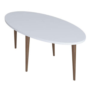 Coffee table Barton pakoworld white-brown 90x45x40cm