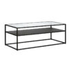 Coffee table Kaghetana pakoworld black metal-glass 110x50x45cm