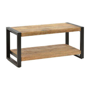 Coffee table Miles pakoworld solid mango wood nautral-black 100x45x45.5cm