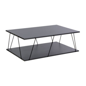 Coffee table Tars pakoworld dark grey-black 90x60x30