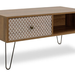 Coffee table dresser Boho pakoworld in walnut color 100x50x46cm