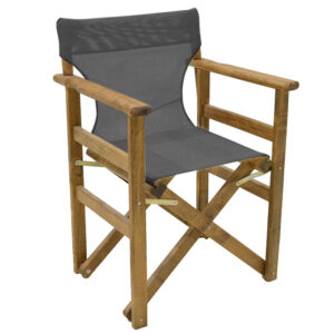 Director's armchair frame Retto pakoworld solid beech walnut-PVC black-grey