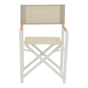 Directors chair Mabu pakoworld white aluminum 56x48x86cm 3 Director's chair Mabu pakoworld white aluminum 56x48x86cmOutdoor furniture > Garden armchairs