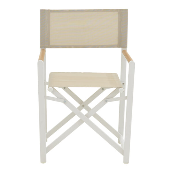 Directors chair Mabu pakoworld white aluminum 56x48x86cm 3 Director's chair Mabu pakoworld white aluminum 56x48x86cmOutdoor furniture > Garden armchairs