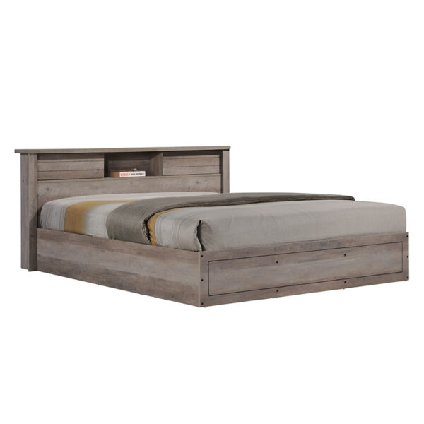 Double Bed Tara pakoworld rustic oak 160x200cm