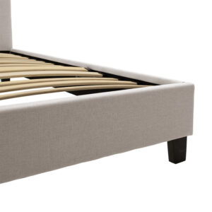 Double bed Mago pakoworld in ivory fabric 160x200cm 2 Double bed Mago pakoworld in ivory fabric 160x200cmIndoor furniture > Beds