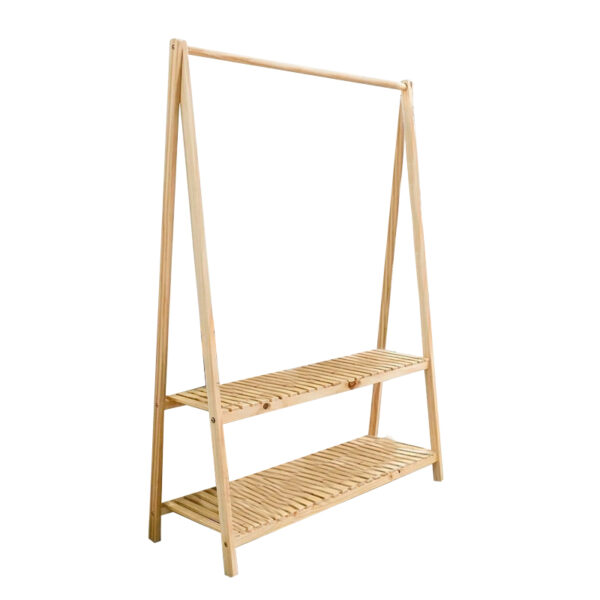 Entrance unit Belgia pakoworld natural wood 96x20x148cm