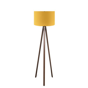 Floor lamp PWL-1059 pakoworld Ε27 walnut-yellowD38x140cm