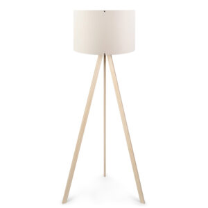 Floor lamp PWL-1060 pakoworld Ε27 natural-cream D38x140cm