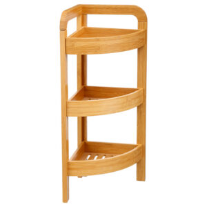 Floor shelf unit Jabez pakoworld bamboo natural 23x23x61cm