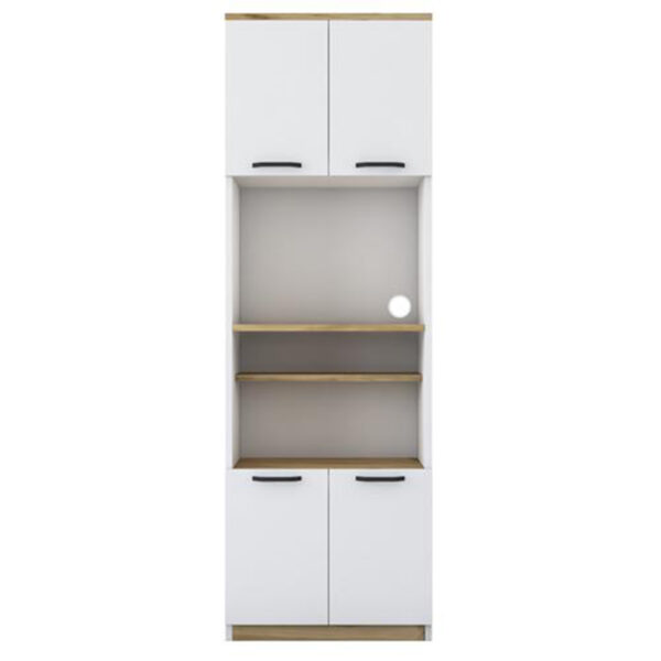 Floor shelf unit Rowan pakoworld white 60x42x182cm 3 Floor shelf unit Rowan pakoworld white 60x42x182cmIndoor furniture > Home organization > Kitchen > Shelves