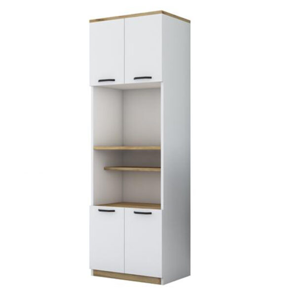 Floor shelf unit Rowan pakoworld white 60x42x182cm