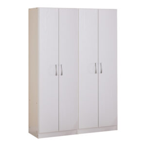 Four-leaf wardrobe Jonar I pakoworld color white 120x42x180cm