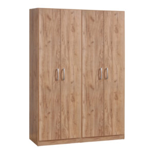 Four-leaf wardrobe Jonar I pakoworld oak color 120x42x180cm