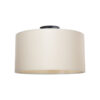 Garry pakoworld single light ceiling light fabric in cream shade D38x21cm