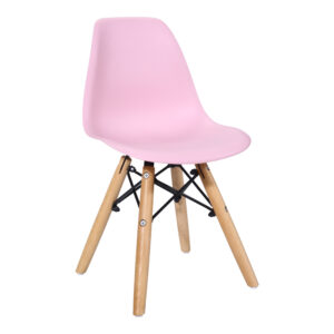 Julita chair for children pakoworld PP pink pp and natural beech wood 35x31x57.5cm